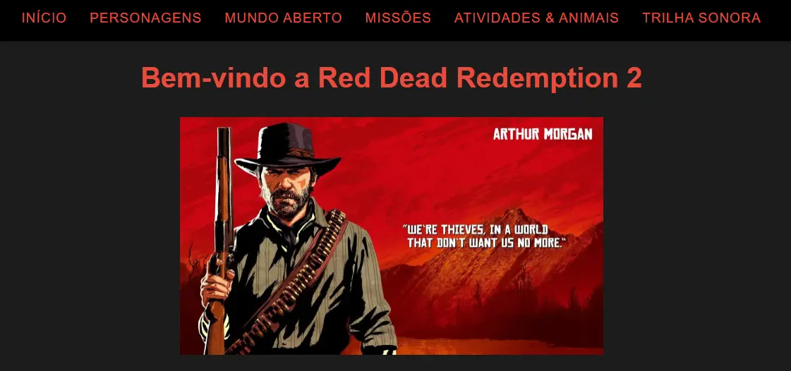 Red Dead Redemption 2 Website